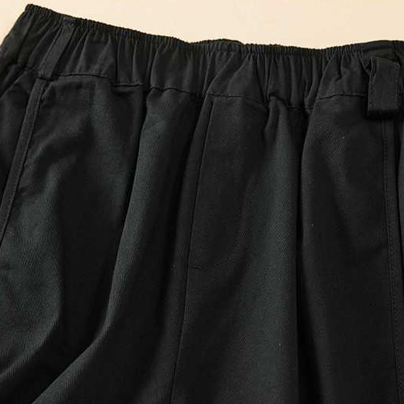 Pantaloncini da donna Buddha Stones, estivi, casual, larghi, in cotone tinta unita con tasche - image 25