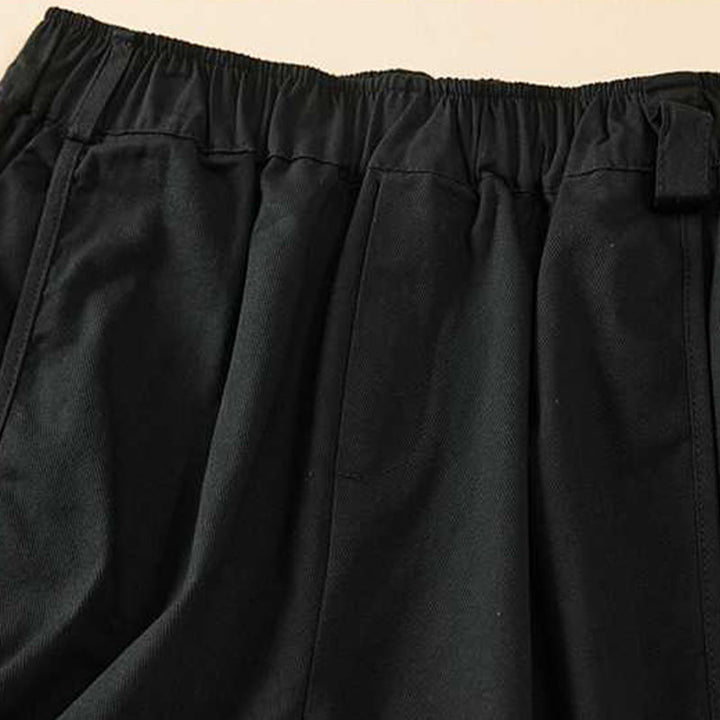 Pantaloncini da donna Buddha Stones, estivi, casual, larghi, in cotone tinta unita con tasche - image 25