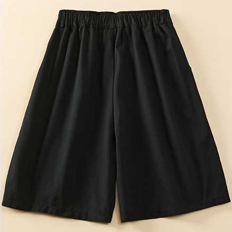 Pantaloncini da donna Buddha Stones, estivi, casual, larghi, in cotone tinta unita con tasche - image 22