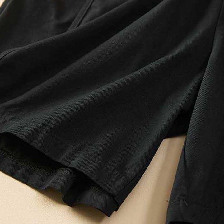 Pantaloncini da donna Buddha Stones, estivi, casual, larghi, in cotone tinta unita con tasche - image 26