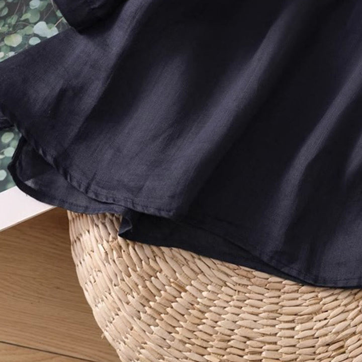 T-shirt casual da donna con scollo a giro, manica corta, in spandex, con ricamo simmetrico Buddha Stones - image 11