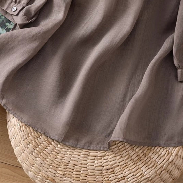 T-shirt casual da donna con scollo a giro, manica corta, in spandex, con ricamo simmetrico Buddha Stones - image 23