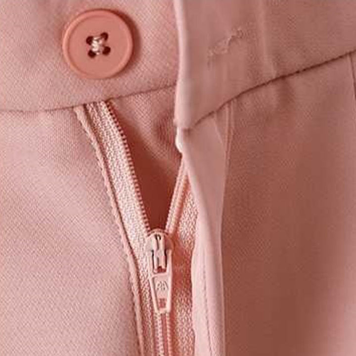 Pantaloncini da donna in lino e cotone tinta unita con tasche , Buddha Stones, casual, estivi, con cerniera e bottone