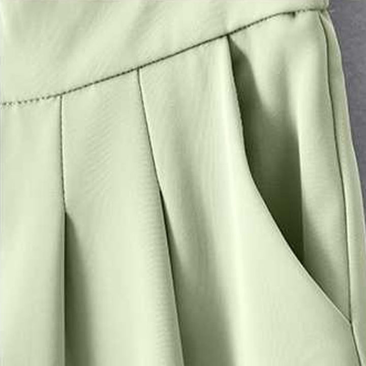 Pantaloncini da donna in lino e cotone tinta unita con tasche , Buddha Stones, casual, estivi, con cerniera e bottone - image 7