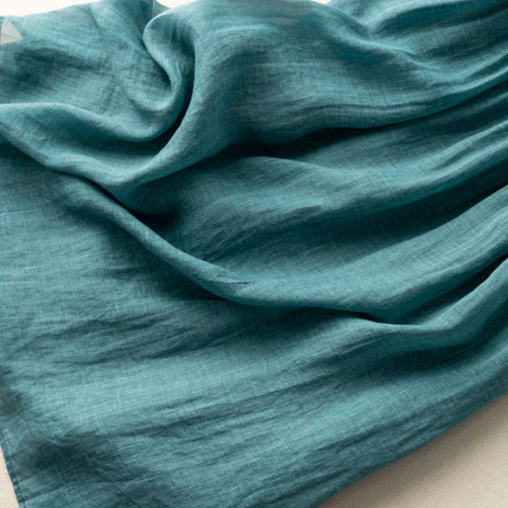 Abito midi da donna in cotone e lino con maniche corte e ricamo etnico primaverile Buddha Stones - image 8