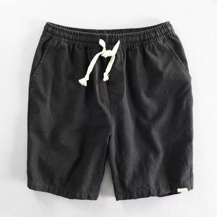 Pantaloncini da uomo in cotone con coulisse e elastico in vita con tasche Buddha Stones - Nero - US/UK/AU40, EU50 (3XL) - image 3