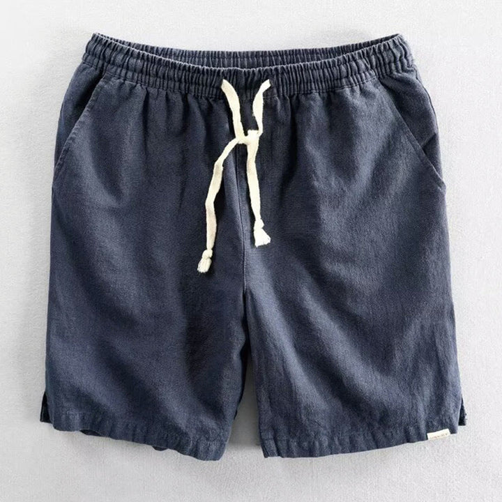 Pantaloncini da uomo in cotone con coulisse e elastico in vita con tasche Buddha Stones - Marina - US/UK/AU40, EU50 (3XL) - image 7