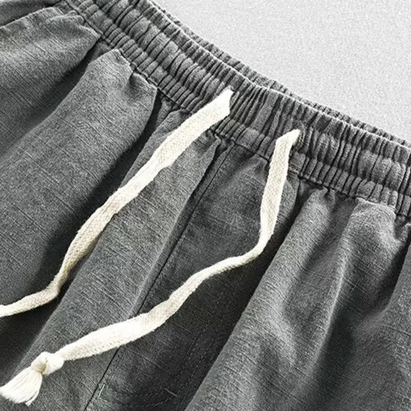 Pantaloncini da uomo in cotone con coulisse e elastico in vita con tasche Buddha Stones - image 1