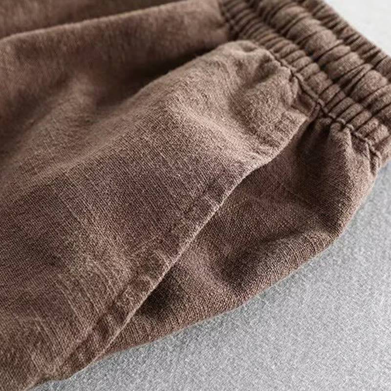 Pantaloncini da uomo in cotone con coulisse e elastico in vita con tasche Buddha Stones - image 6