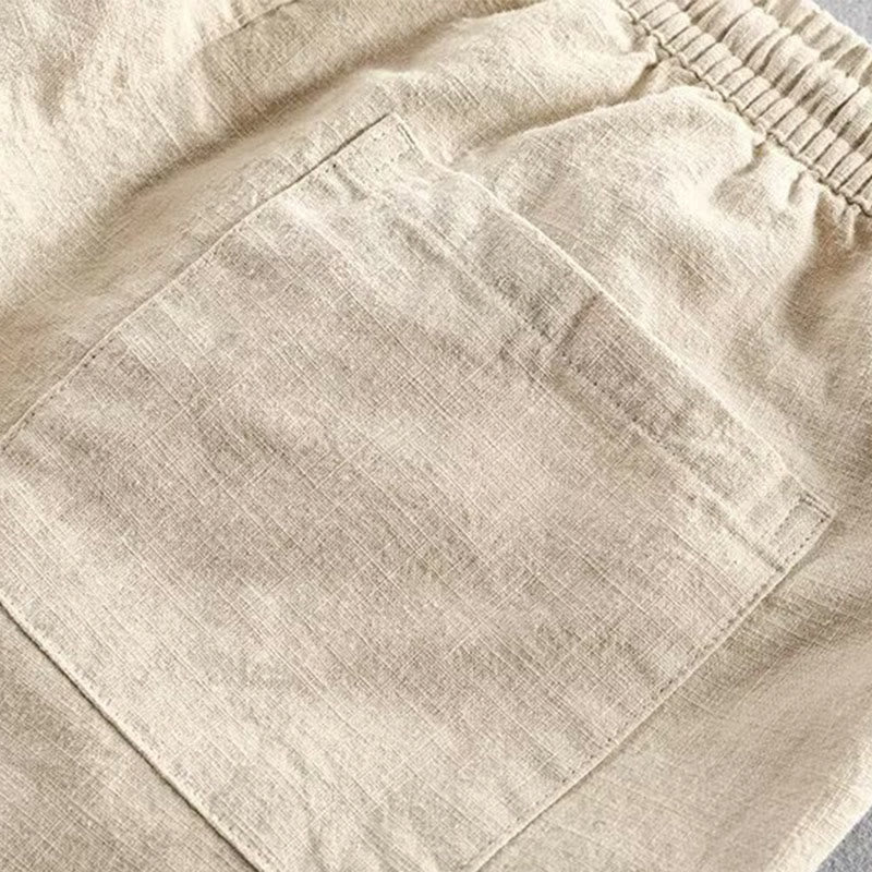 Pantaloncini da uomo in cotone con coulisse e elastico in vita con tasche Buddha Stones - image 17