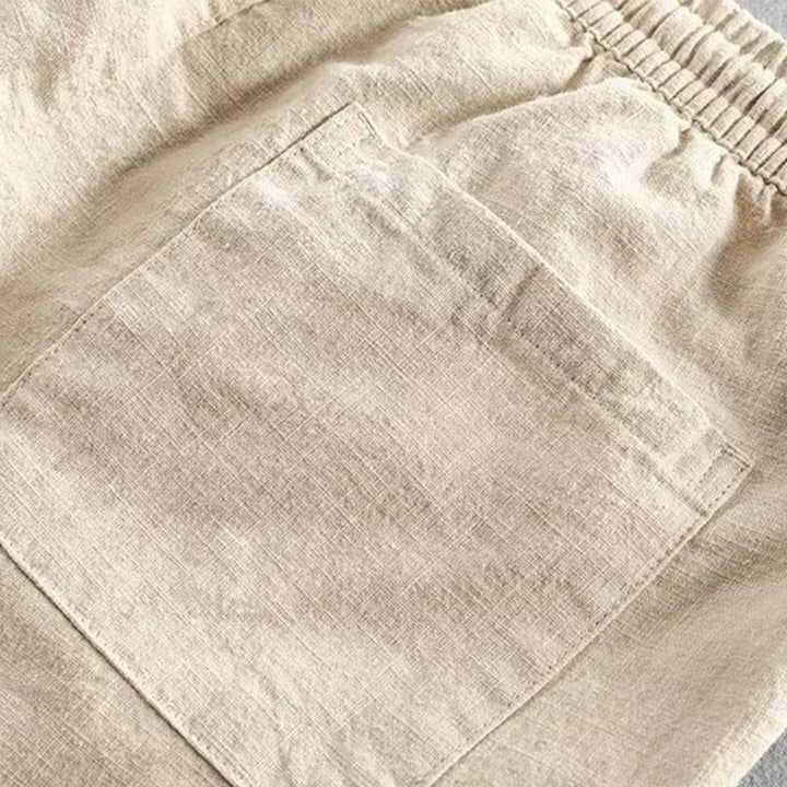 Pantaloncini da uomo in cotone con coulisse e elastico in vita con tasche Buddha Stones - image 17