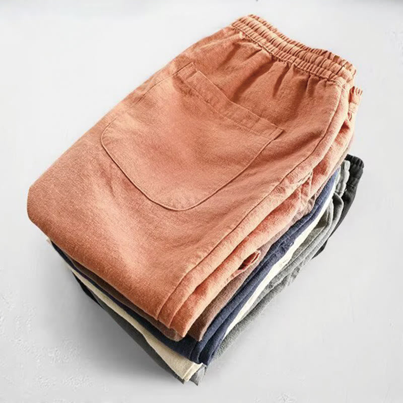 Pantaloncini da uomo in cotone con coulisse e elastico in vita con tasche Buddha Stones - image 20