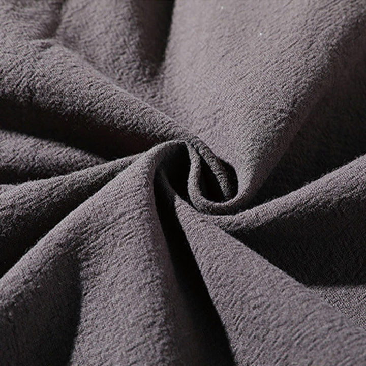 Set di 2 magliette con colletto a punta semplice Buddha Stones, lunghezza 7-8, pantaloncini a gamba larga con tasche, in cotone e lino, per meditazione da uomo