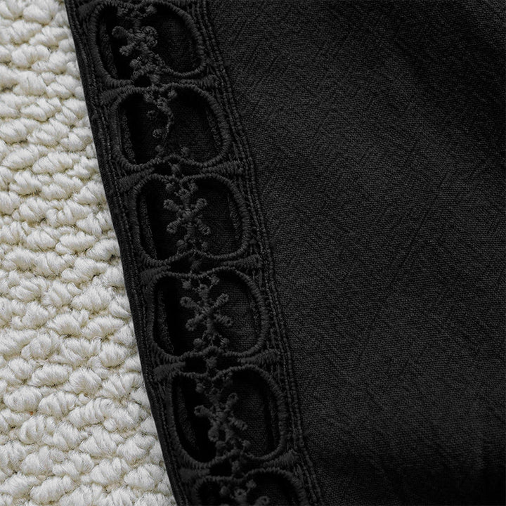 Pantaloni da donna in lino e cotone con tasche, modello Buddha Stones Summer, tinta unita, con cuciture - image 12