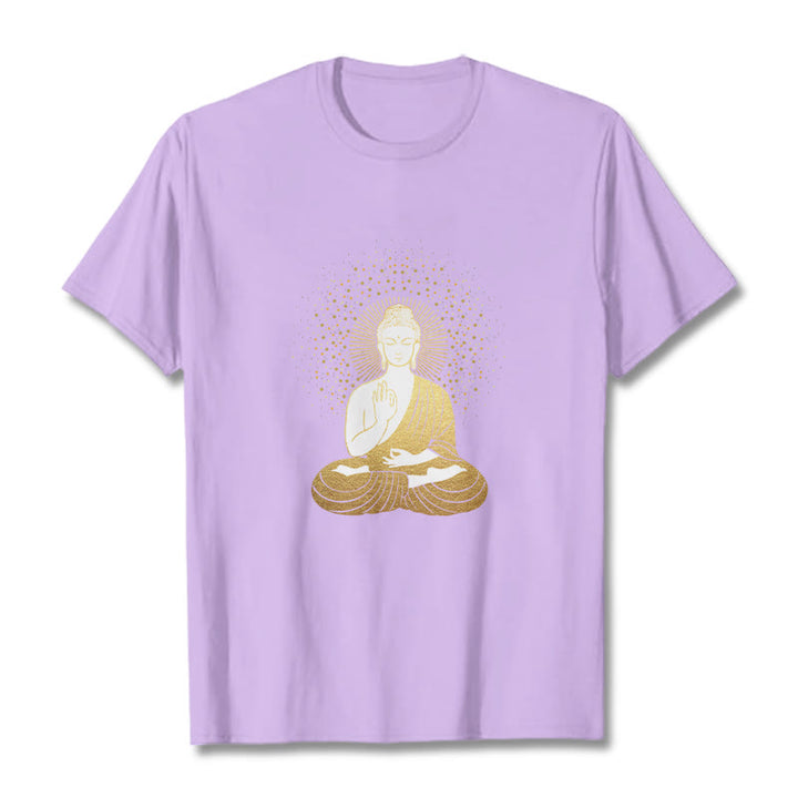 Buddha Stones Golden Meditation Buddha con Aura Dorata - Prugna - 2XL - image 16