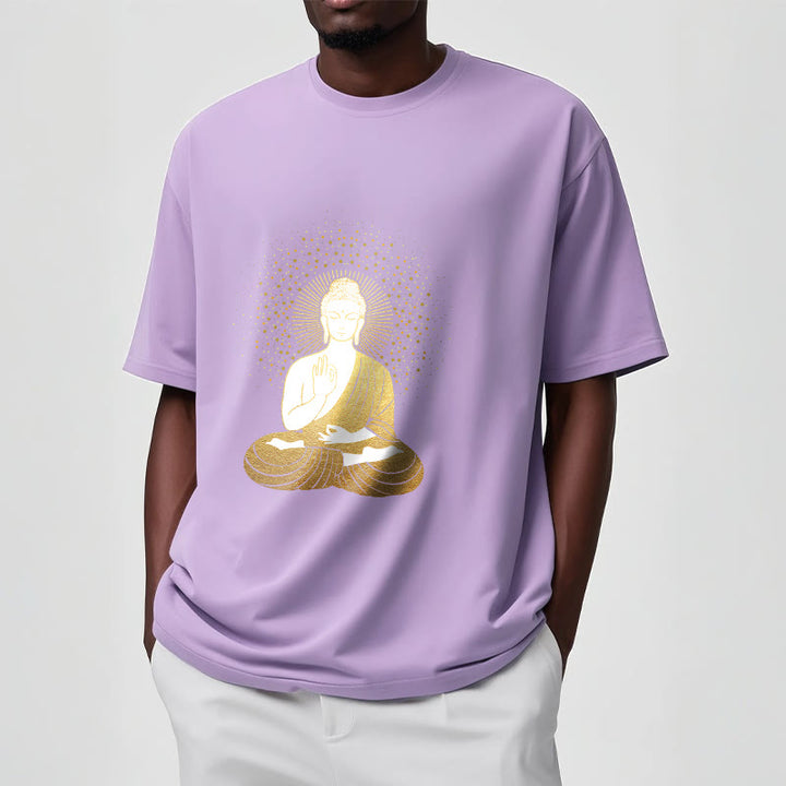 Buddha Stones Golden Meditation Buddha con Aura Dorata - image 17