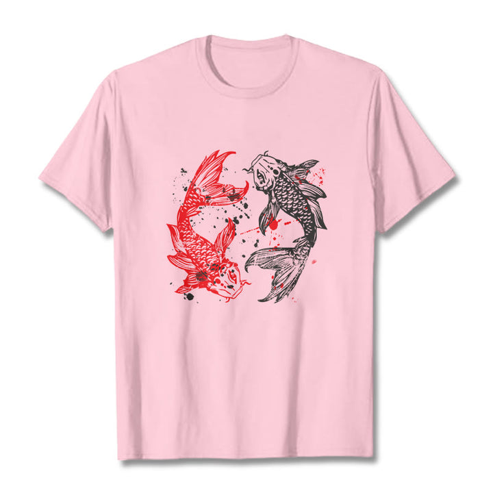 Maglietta Buddha Stones Red Black Koi Fish - Rosa chiaro - 2XL - image 12
