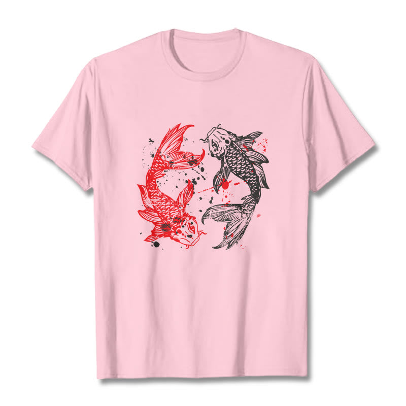 Maglietta Buddha Stones Red Black Koi Fish - Rosa chiaro - 2XL - image 13