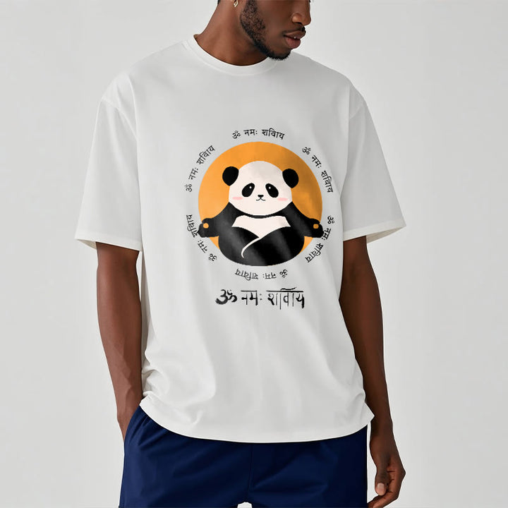T-shirt con maglietta Buddha Stones Panda sanscrito Namah Shivaya - image 2