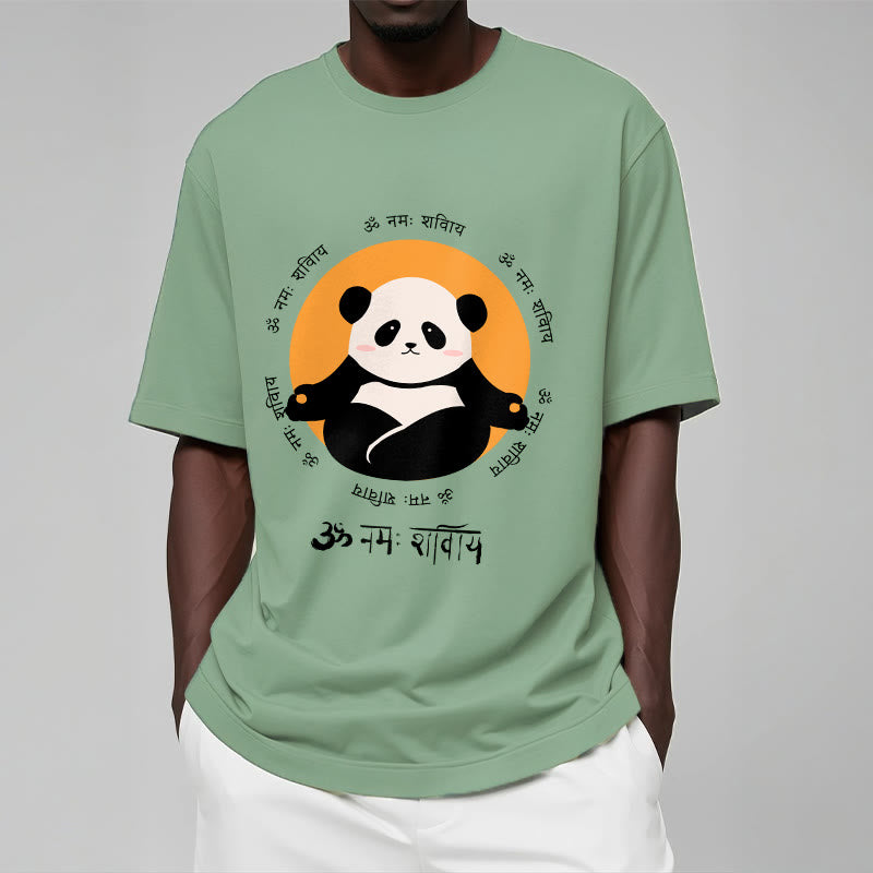 T-shirt con maglietta Buddha Stones Panda sanscrito Namah Shivaya - image 15
