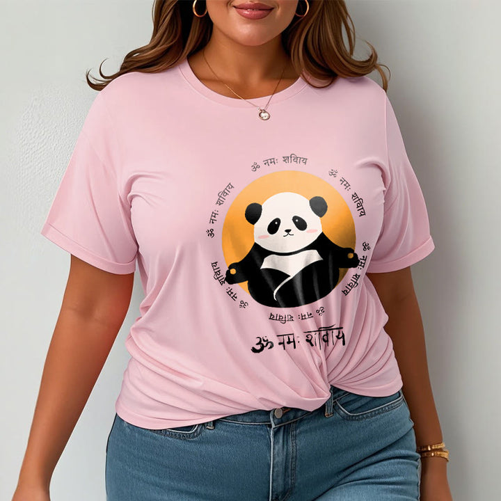 T-shirt con maglietta Buddha Stones Panda sanscrito Namah Shivaya - image 13