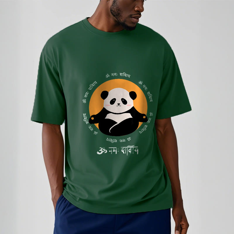 T-shirt con maglietta Buddha Stones Panda sanscrito Namah Shivaya - image 12