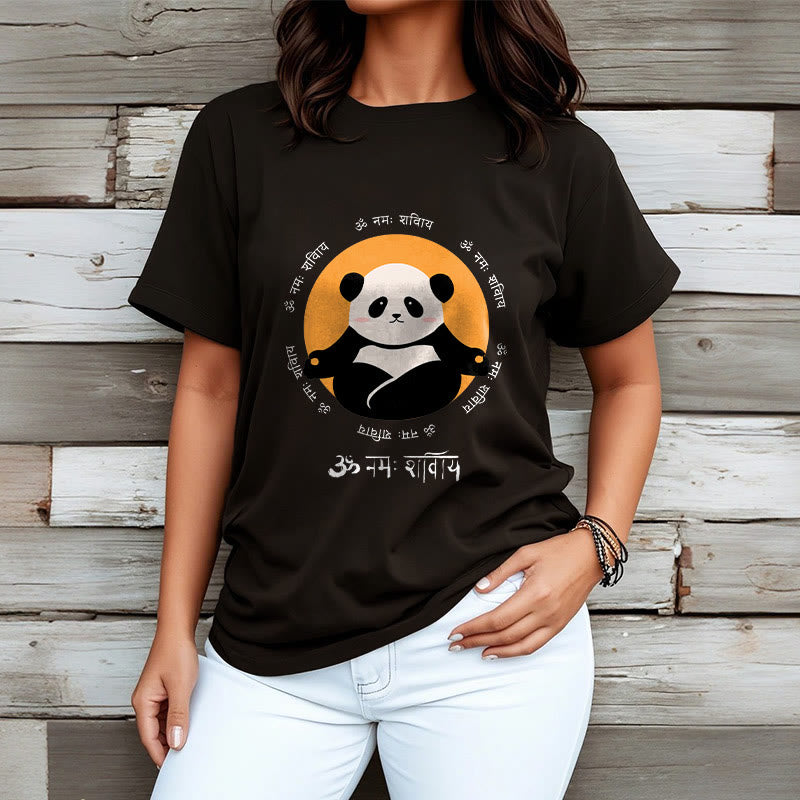 T-shirt con maglietta Buddha Stones Panda sanscrito Namah Shivaya - image 6