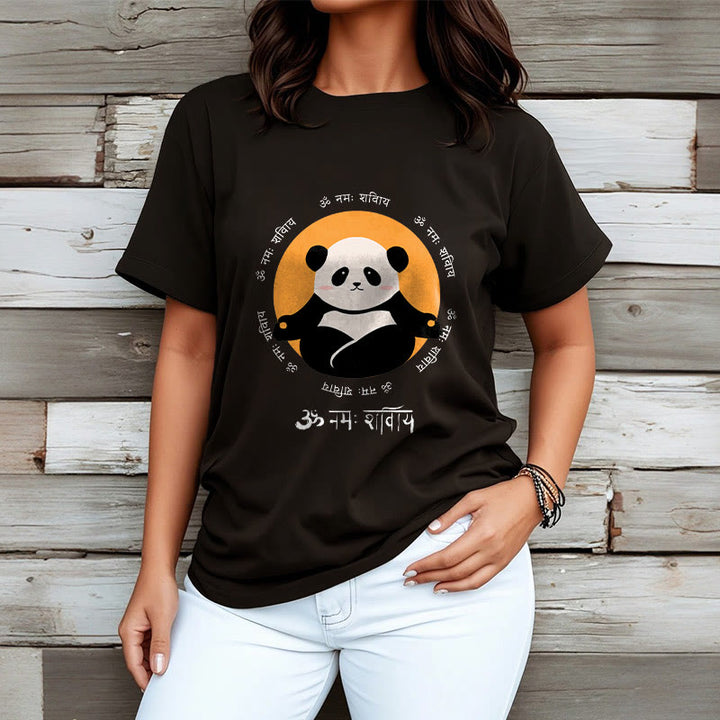 T-shirt con maglietta Buddha Stones Panda sanscrito Namah Shivaya - image 6