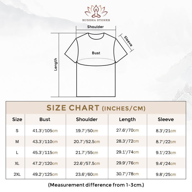 Maglietta con motivo Buddha Stones Mandala Flower Sereno Buddha seduto - image 3