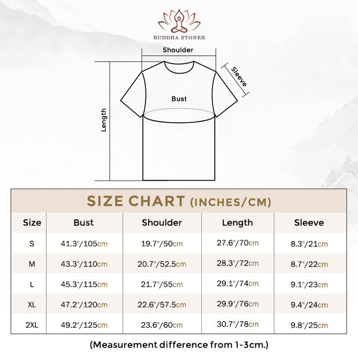 Maglietta in cotone con motivo mandala con Buddha Stones e simbolo Om e mantra - image 3