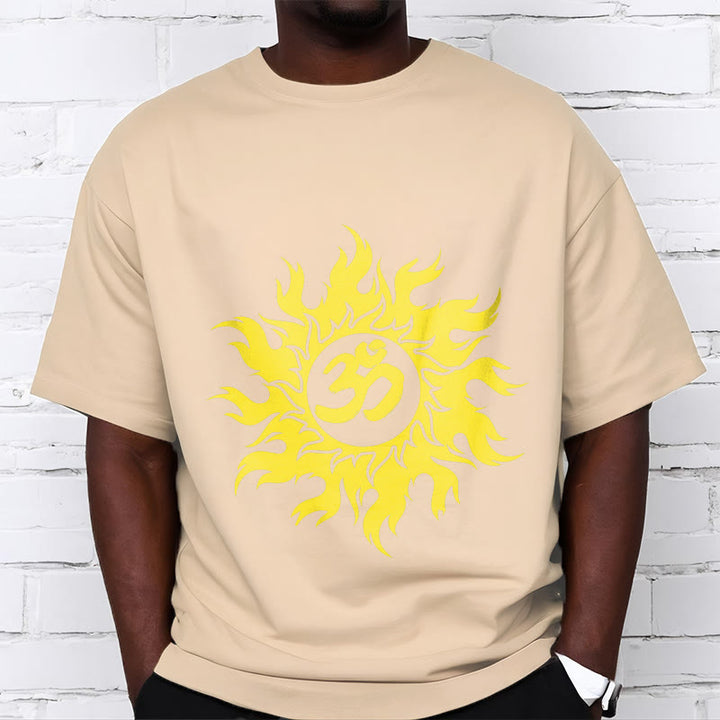 T-shirt con maglietta da sole dorata in sanscrito Buddha Stones OM Mantra - image 9