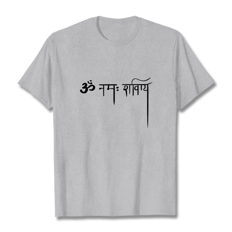T-shirt con maglietta Buddha Stones in sanscrito Namah Shivaya - Grigio chiaro - 2XL - image 20