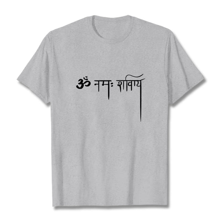 T-shirt con maglietta Buddha Stones in sanscrito Namah Shivaya - Grigio chiaro - 2XL - image 20