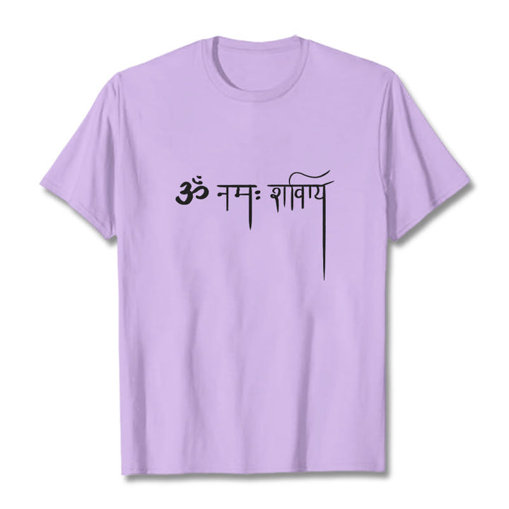 T-shirt con maglietta Buddha Stones in sanscrito Namah Shivaya - Prugna - 2XL - image 16