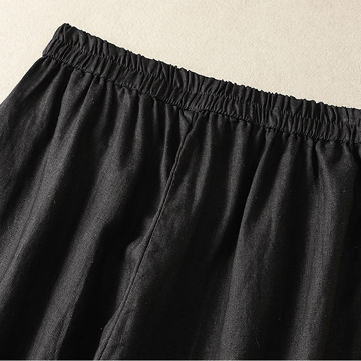 Pantaloni harem da donna in cotone e lino, con tasche, modello Buddha Stones, casual, in pizzo semplice, lunghezza 7-8 - image 28