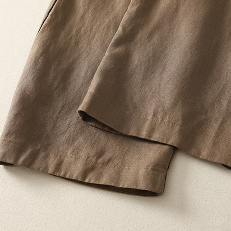 Pantaloni da donna in lino e cotone con tasche, modello Buddha Stones, tinta unita, semplici e quotidiani - image 10