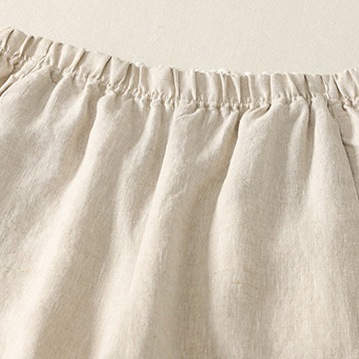 Pantaloni da donna in lino e cotone con tasche, modello Buddha Stones, tinta unita, semplici e quotidiani - image 2