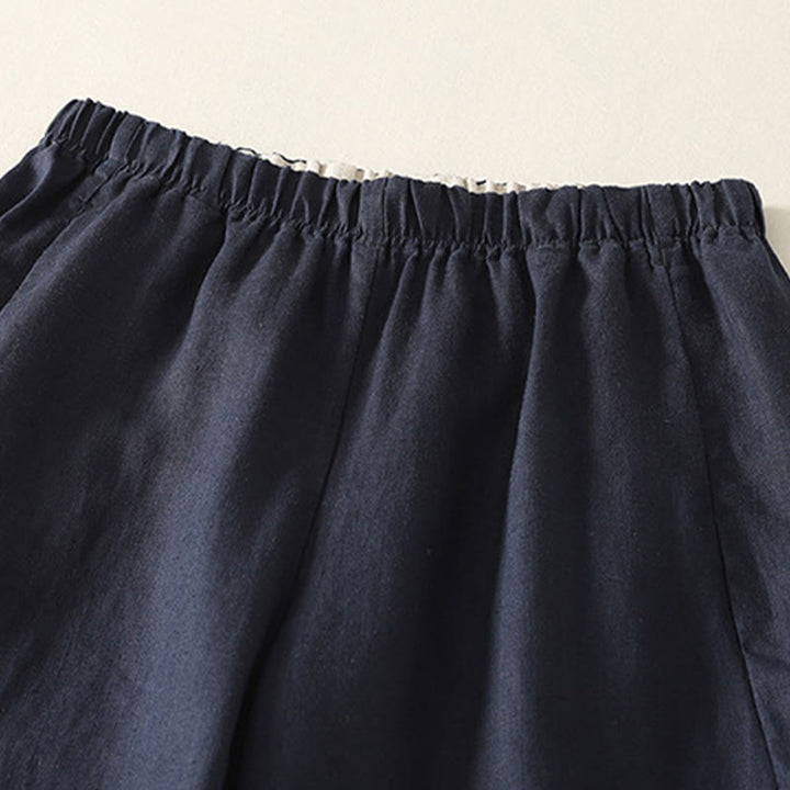 Pantaloni da donna in lino e cotone con tasche, modello Buddha Stones, tinta unita, semplici e quotidiani - image 16