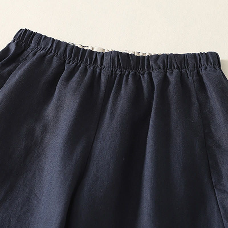 Pantaloni da donna in lino e cotone con tasche, modello Buddha Stones, tinta unita, semplici e quotidiani - image 16