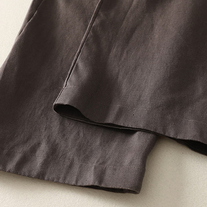 Pantaloni da donna in lino e cotone con tasche, modello Buddha Stones, tinta unita, semplici e quotidiani - image 14