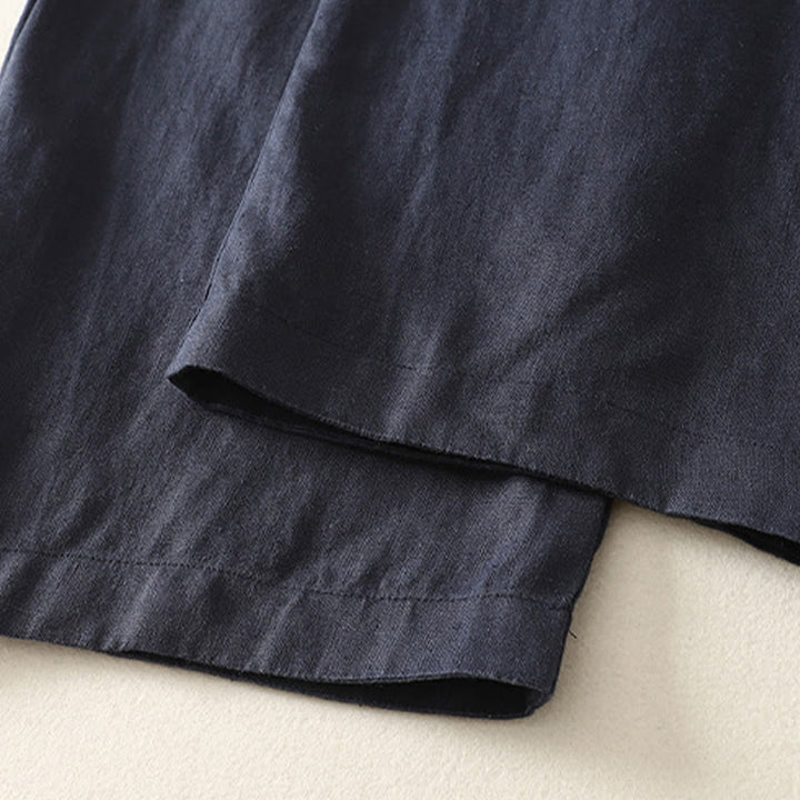 Pantaloni da donna in lino e cotone con tasche, modello Buddha Stones, tinta unita, semplici e quotidiani - image 18