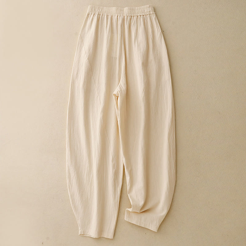 Pantaloni da donna Buddha Stones Daily Plain con elastico in vita e tasche - LemonChiffon - US8-10, UK/AU12-14, EU40-42 (2XL) - image 8