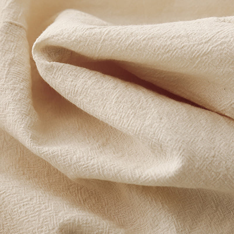 Pantaloni da donna in lino e cotone con elastico in vita, tinta unita , Buddha Stones Daily, con tasche - image 13