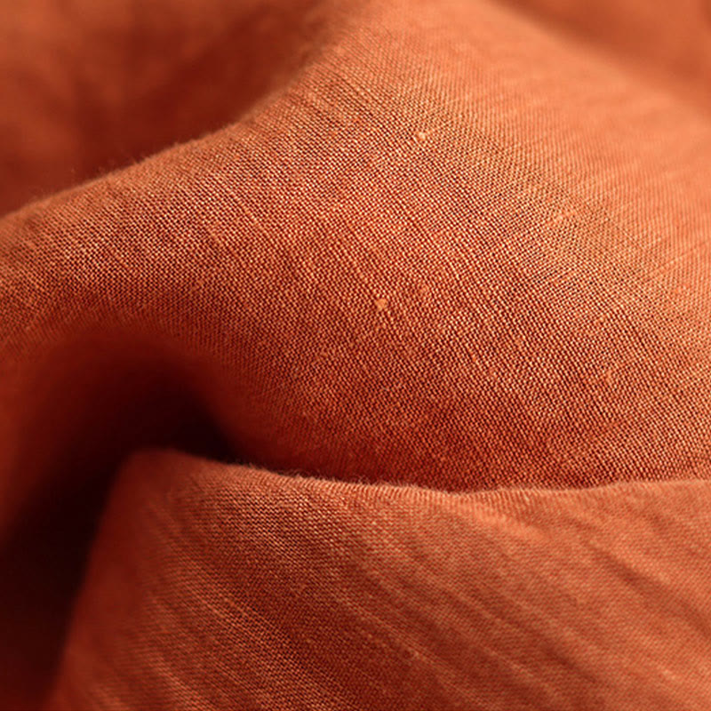 Pantaloni larghi da donna in cotone e lino, con tasche, modello Buddha Stones, casual, tinta unita, con coulisse, lunghezza 9 - image 9