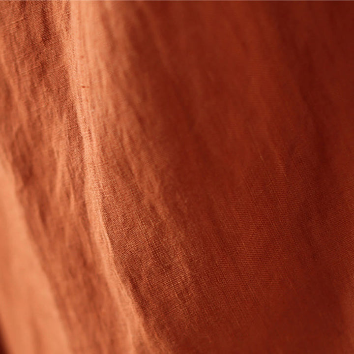 Pantaloni larghi da donna in cotone e lino, con tasche, modello Buddha Stones, casual, tinta unita, con coulisse, lunghezza 9 - image 7