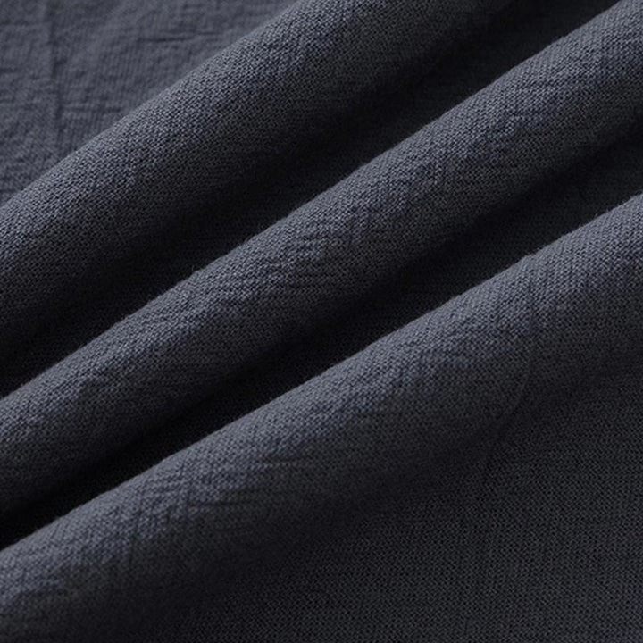 Set di 2 pezzi estivi Buddha Stones , maglietta a maniche corte, pantaloni lunghi 7-8, tuta in lino e cotone, per meditazione da uomo, con tasche - image 3