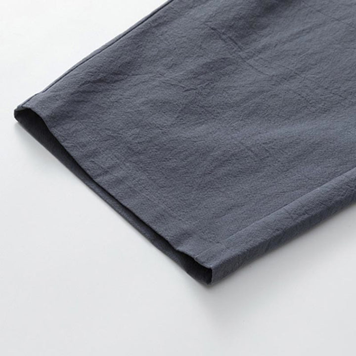 Set di 2 pezzi estivi Buddha Stones , maglietta a maniche corte, pantaloni lunghi 7-8, tuta in lino e cotone, per meditazione da uomo, con tasche - image 9