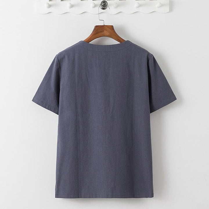 Set di 2 pezzi estivi Buddha Stones , maglietta a maniche corte, pantaloni lunghi 7-8, tuta in lino e cotone, per meditazione da uomo, con tasche - image 2