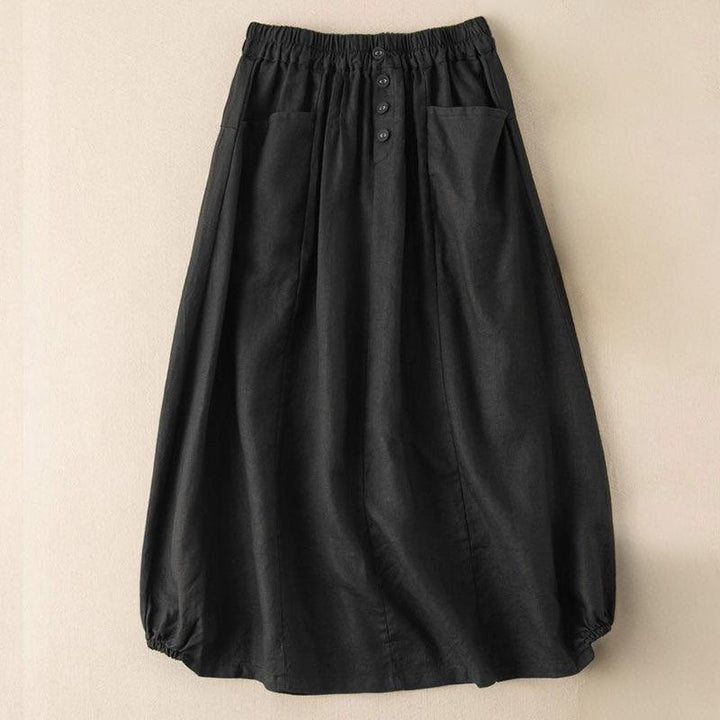 Gonna da donna con tasche, lunghezza 7-8, con elastico in vita e Buddha Stones - Nero - US16, UK/AU20, EU48 (5XL) - image 5