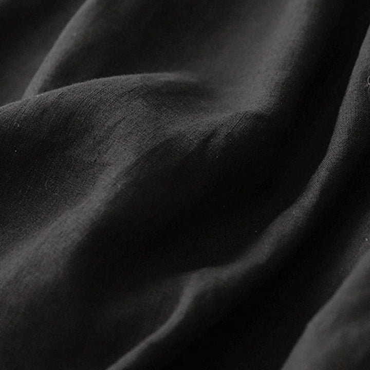 Gonna da donna in lino e cotone con tasche, stile vintage casual, stile Buddha Stones, con spacchi laterali elasticizzati - image 13